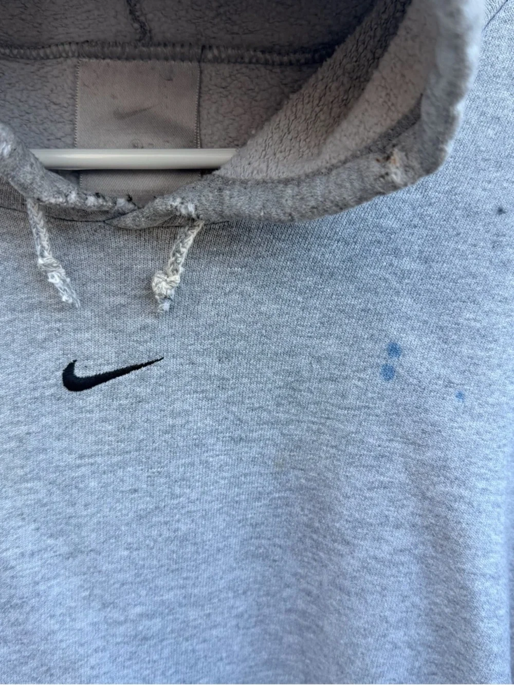 Vintage Nike Gray Center Swoosh Hoodie Size XL